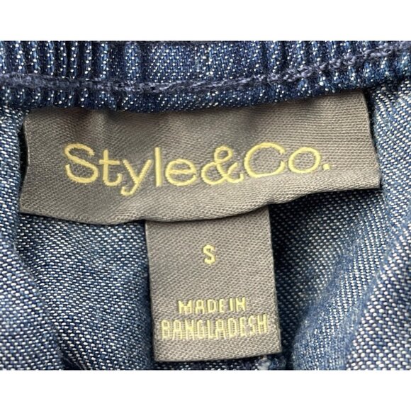 Style & Co. Womens Size Small Shorts Pull-On Mid Rise Dark Chambray - Picture 9 of 10